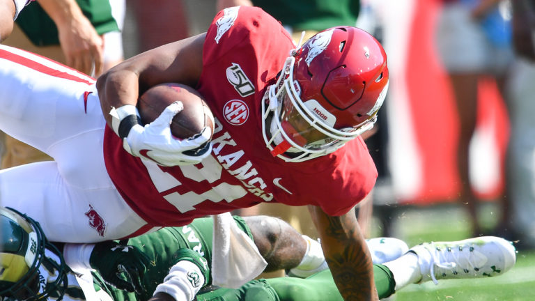 Hogs’ late run pushes past Colorado State for 55-34 win Saturday