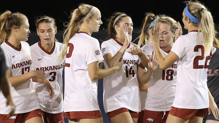 Hogs’ soccer shuts out Ole Miss in first SEC Tournament match