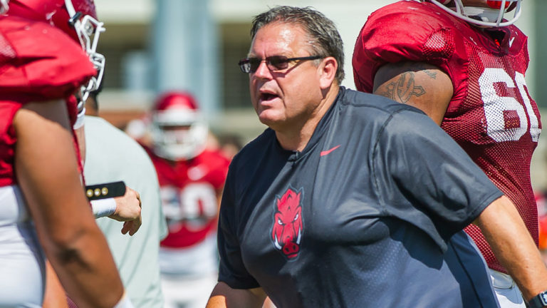 Pittman proving to be calming influence for Arkansas during interesting times