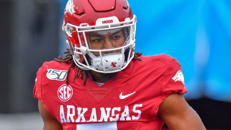 Offensive Press Conference: Hogs’ QB KJ Jefferson, TE Trey Knox