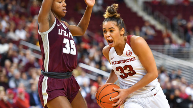 Dungee, Tolefree pace Razorbacks past Trojans in NLR in-state matchup
