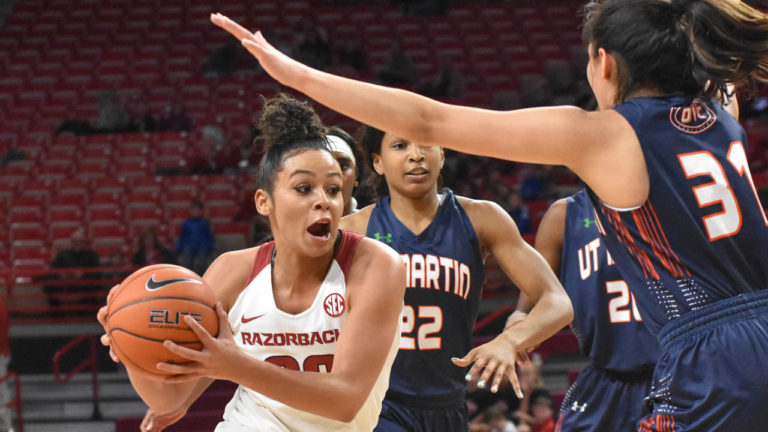 Hogs’ Dungee named to midseason Top 25 for national Wooden Award