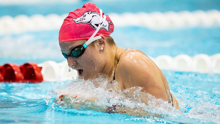 Palsha’s first-place finishes not enough for Razorbacks in meet at Houston