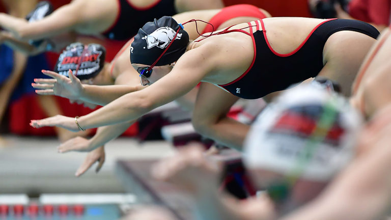 Hogs fall in dual meet to 11th-ranked Aggies despite Hopkins’ strong outing