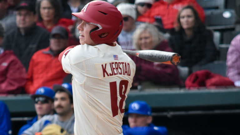 Kjerstad flexes muscles as Hogs sweep opening series of new season