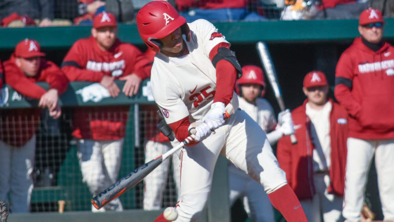 Franklin sparks late runs to lift Hogs past Gonzaga in first game of series