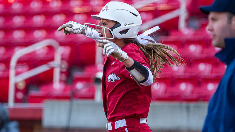 Storms’ pitching, Gibson’s hit lifts Razorbacks over Crimson Tide on Friday