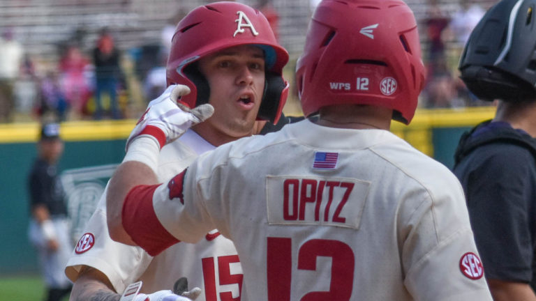 Martin, Morris talking about Hogs’ high-scoring win over Grand Canyon
