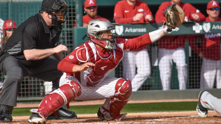 Tamaz enters transfer portal, but Hogs still have crowd at catcher