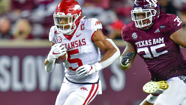 Razorbacks fall to eighth-ranked Texas A&M on Saturday night, 42-31