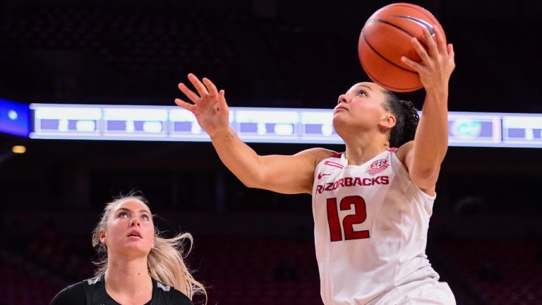 Hogs snap losing streak behind four players hitting double figures