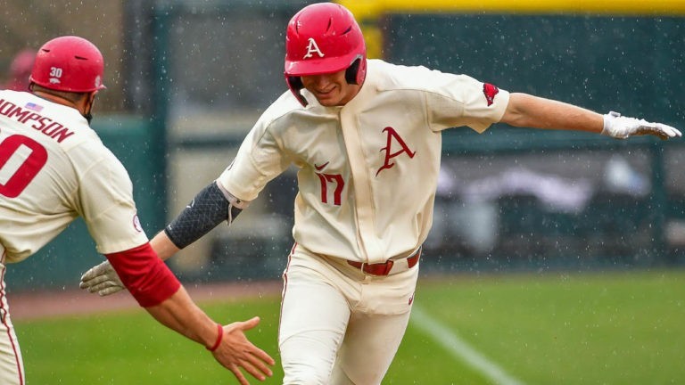 Rain shortens Hogs’ 11-4 win to finish sweep over Blackhawks