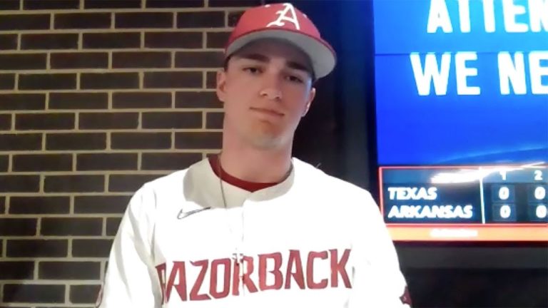 Slavens after driving in all four runs to lift Razorbacks over Longhorns, 4-0