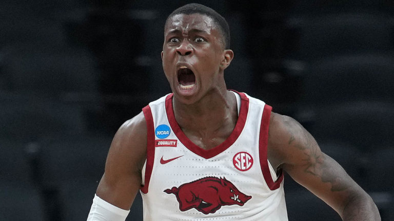 Hogs’ strong second half too much for Colgate in 85-68 win