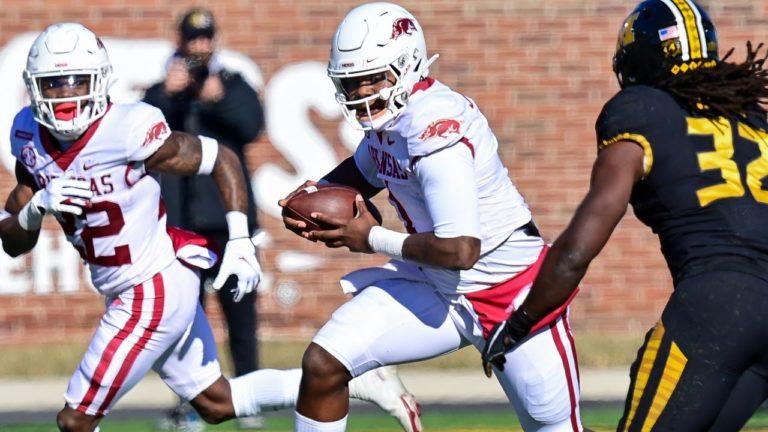 Battle at quarterback in spotlight when Hogs start spring practice