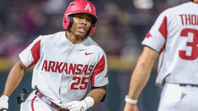 Franklin after pair of homers big part of Hogs rolling over Bulldogs