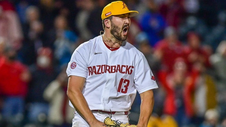 Wallace’s grand slam jumpstarts Hogs to 8-4 win over Red Wolves