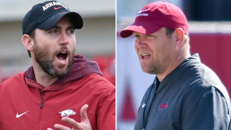 Briles, Odom at Lost Springs on how far ahead of last year Hogs are