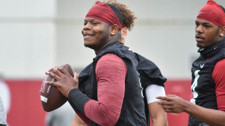 Jefferson, quarterback play key for Hogs to have success, says West