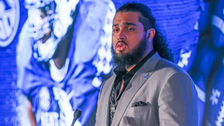 SEC MEDIA DAYS 2021: Kentucky offensive tackle Darian Kinnard