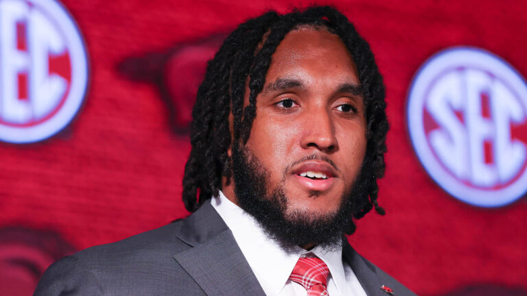 SEC MEDIA DAYS 2021: Arkansas offensive tackle Myron Cunningham