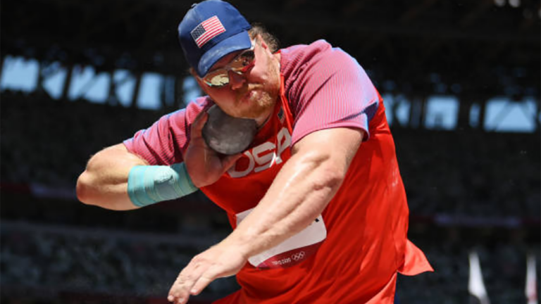 Crouser picks up another gold medal, sets new Olympic record