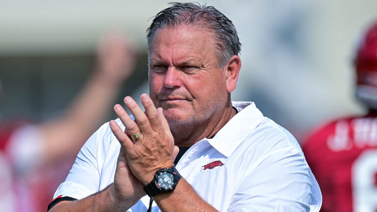 Pittman’s overall view of Razorbacks’ first day of fall camp