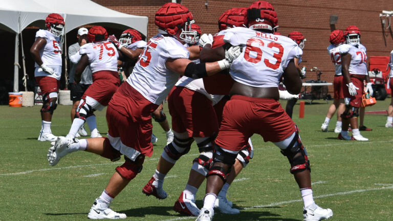 West on Arkansas making strides to get better on both sides of line