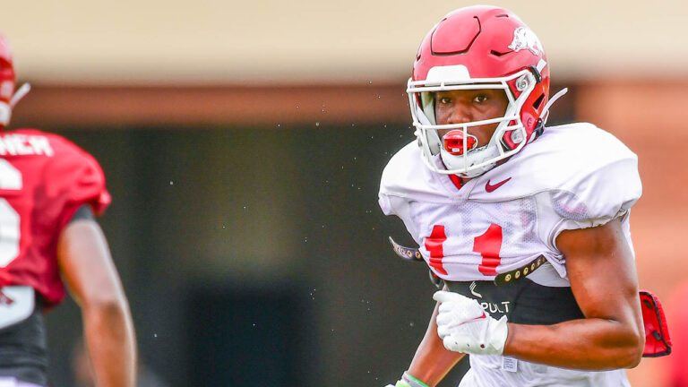 Nearly half of Hogs’ schedule in first media Top 25 poll