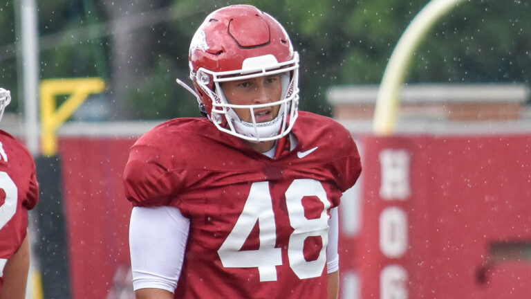 Hogs’ long-snapper on Little, ‘wouldn’t mind getting a few more tackles’