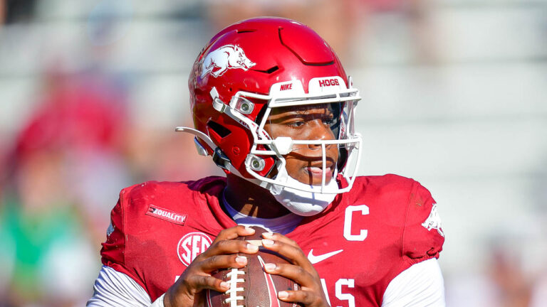 KJ Jefferson put up big numbers Saturday, but inconsistent with throws