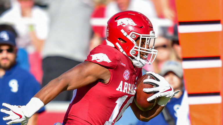 Hogs wide receiver Treylon Burks recapping another big play touchdown