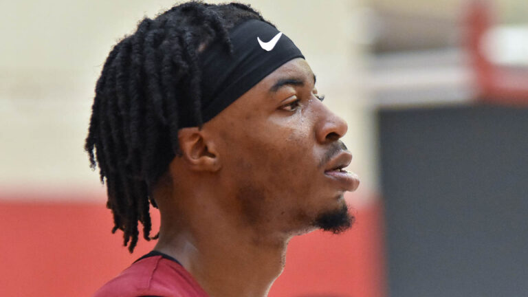 Stanley Umede: Hogs’ graduate senior transfer after first official practice