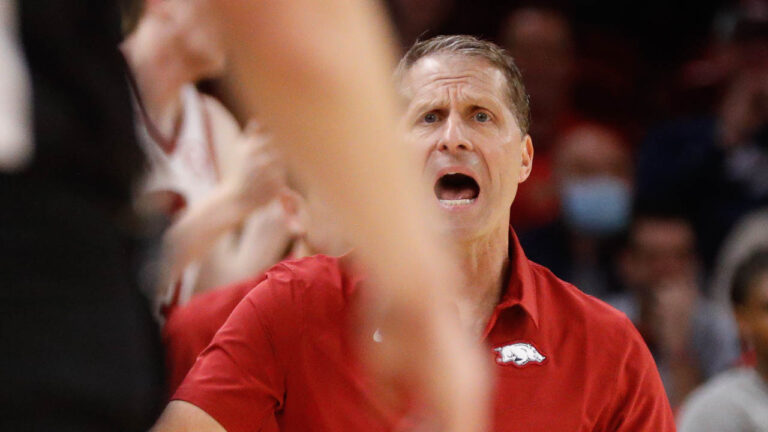 Hogs coach Eric Musselman: Yes, he did work on 3-point defense this week