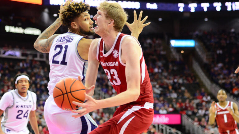 Hogs hang on in second half to down Kansas State in Hall of Fame Classic