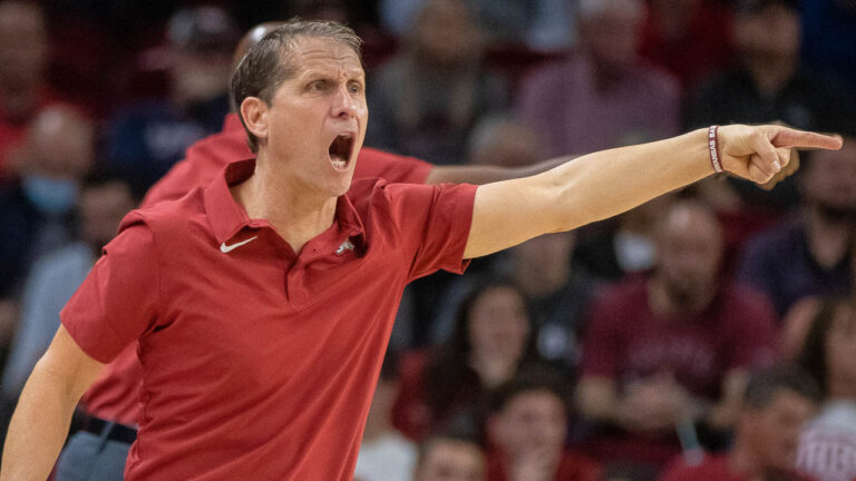 Hogs coach Eric Musselman: Looking forward to playing again in North Little Rock