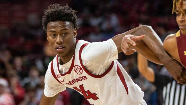 Defense steps up to pace 81-55 win by Hogs over Elon