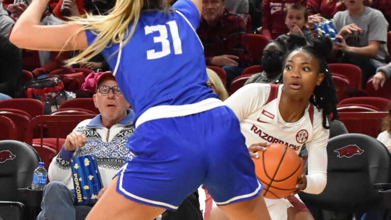 Hogs’ Makayla Daniels on problems in 81-72 loss to Creighton