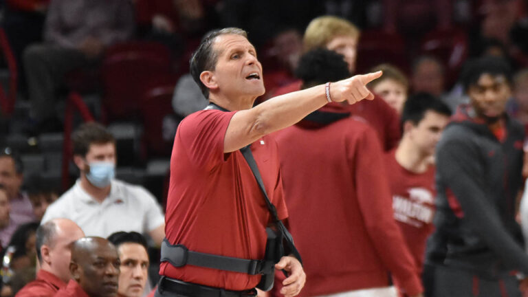 Eric Musselman still in pain, but back on sidelines in win Tuesday night