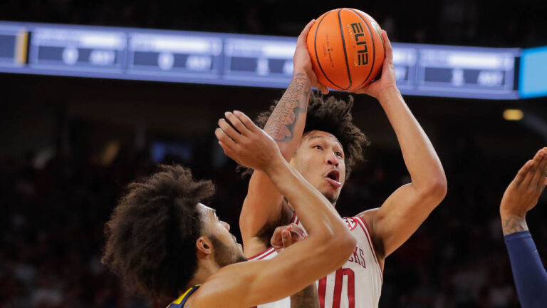 Williams, Toney after Razorbacks hold off West Virginia for comfortable win