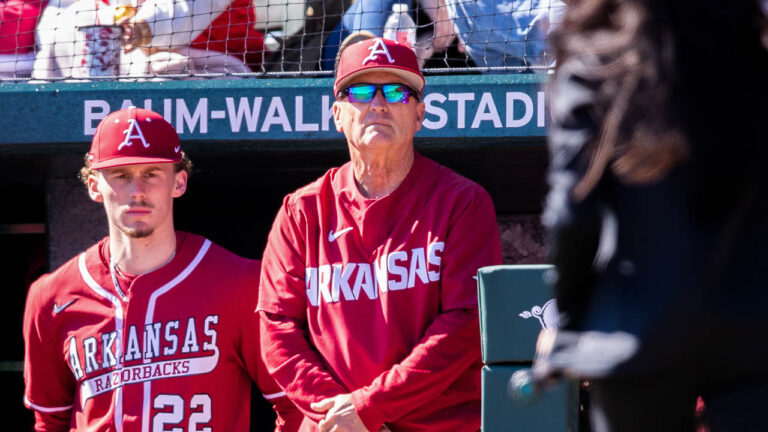 Van Horn recaps Razorbacks’ first win of season Saturday to even series