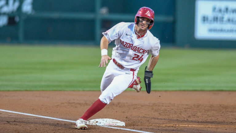 Webb’s run-rule grand slam walks off Hogs’ 14-1 win over Grambling