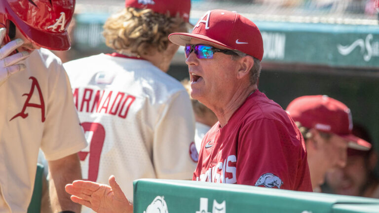 Van Horn says Hogs not playing in Kansas City after sweeping Wildcats
