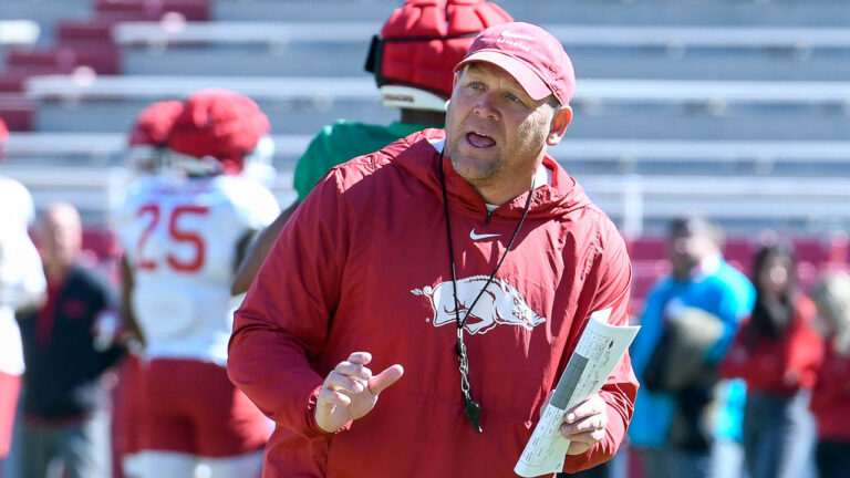 Defensive coordinator Barry Odom after Saturday morning’s spring practice