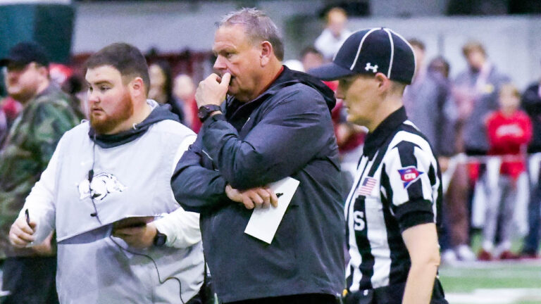 Hogs coach Sam Pittman on new contract, team developing toughness