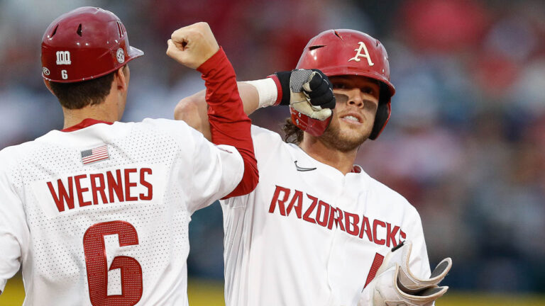 Wallace, Turner lead Diamond Hogs to victory in Stillwater Regional opener