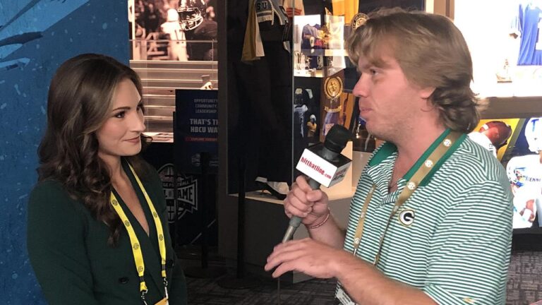 ESPN’s Alyssa Lang with The Morning Rush’s Alyssa Lang at SECMD22