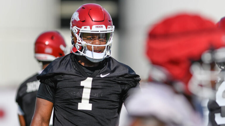 Razorbacks’ Jalen Catalon, KJ Jefferson following first fall practice