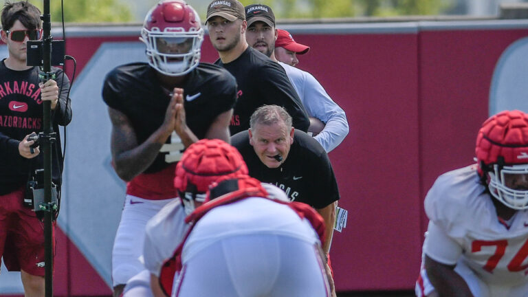 Razorbacks coach Sam Pittman after first preseason scrimmage