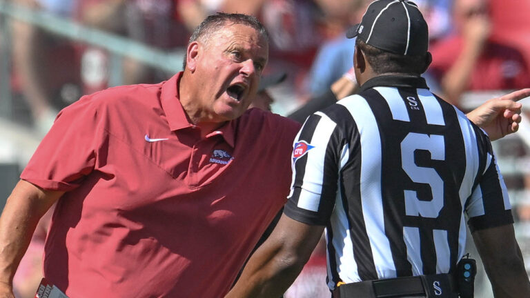Hogs’ coach Sam Pittman’s Zoom press conference previewing South Carolina
